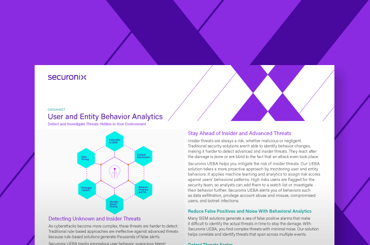 User and Entity Behavior Analytics