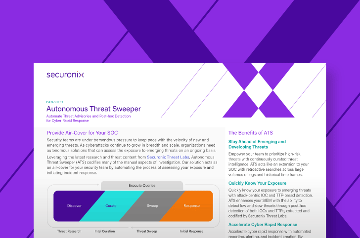 securonix logo and data sheet cover