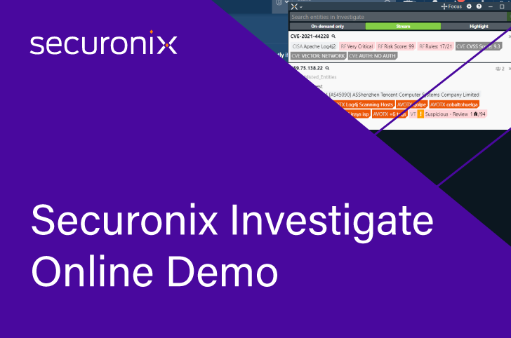 Securonix Investigate In Action