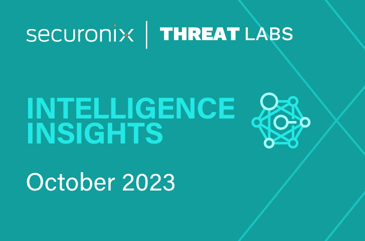 Securonix Threat Labs Monthly Intelligence Insights – October 2023