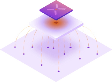 3D digital illustrations of cubes, data points and securonix logo