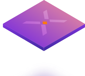 3D square with Securonix X in the center