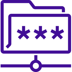 purple folder file with stars on it