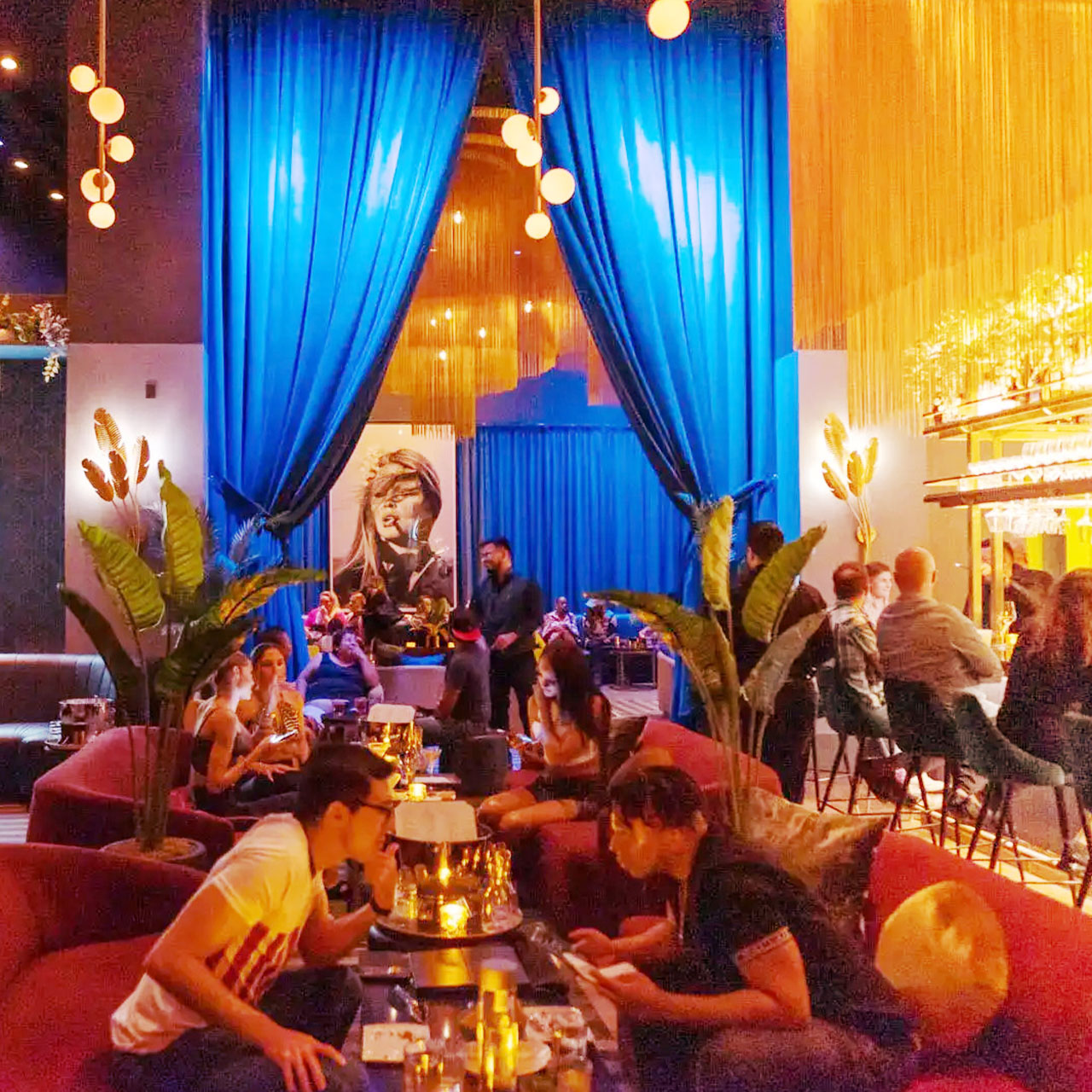 Inside a busy restaurant